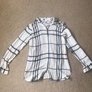 Black and white plaid shirt